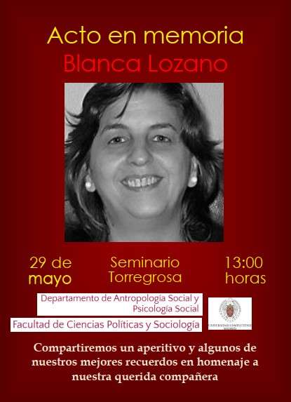 Acto in Memoriam Blanca Lozano